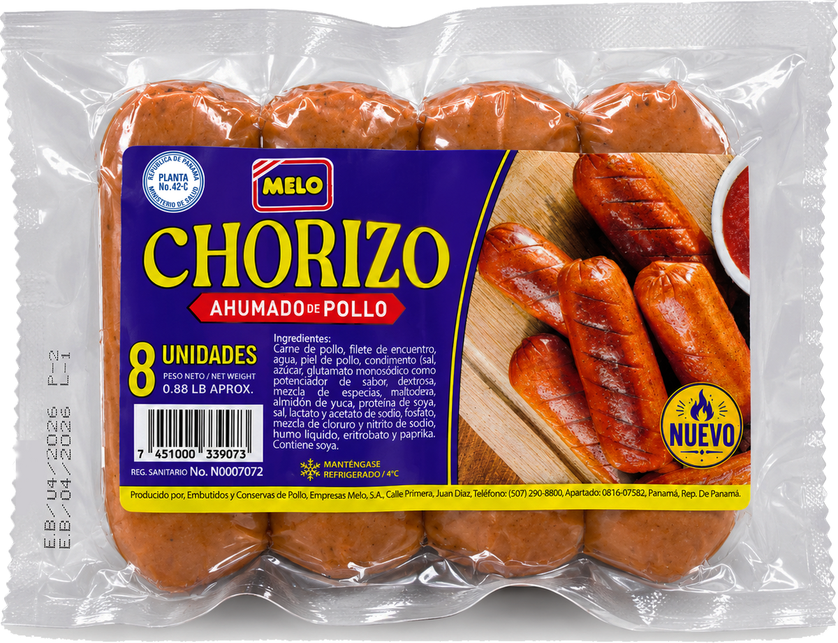 Chorizo Ahumado de Pollo Melo