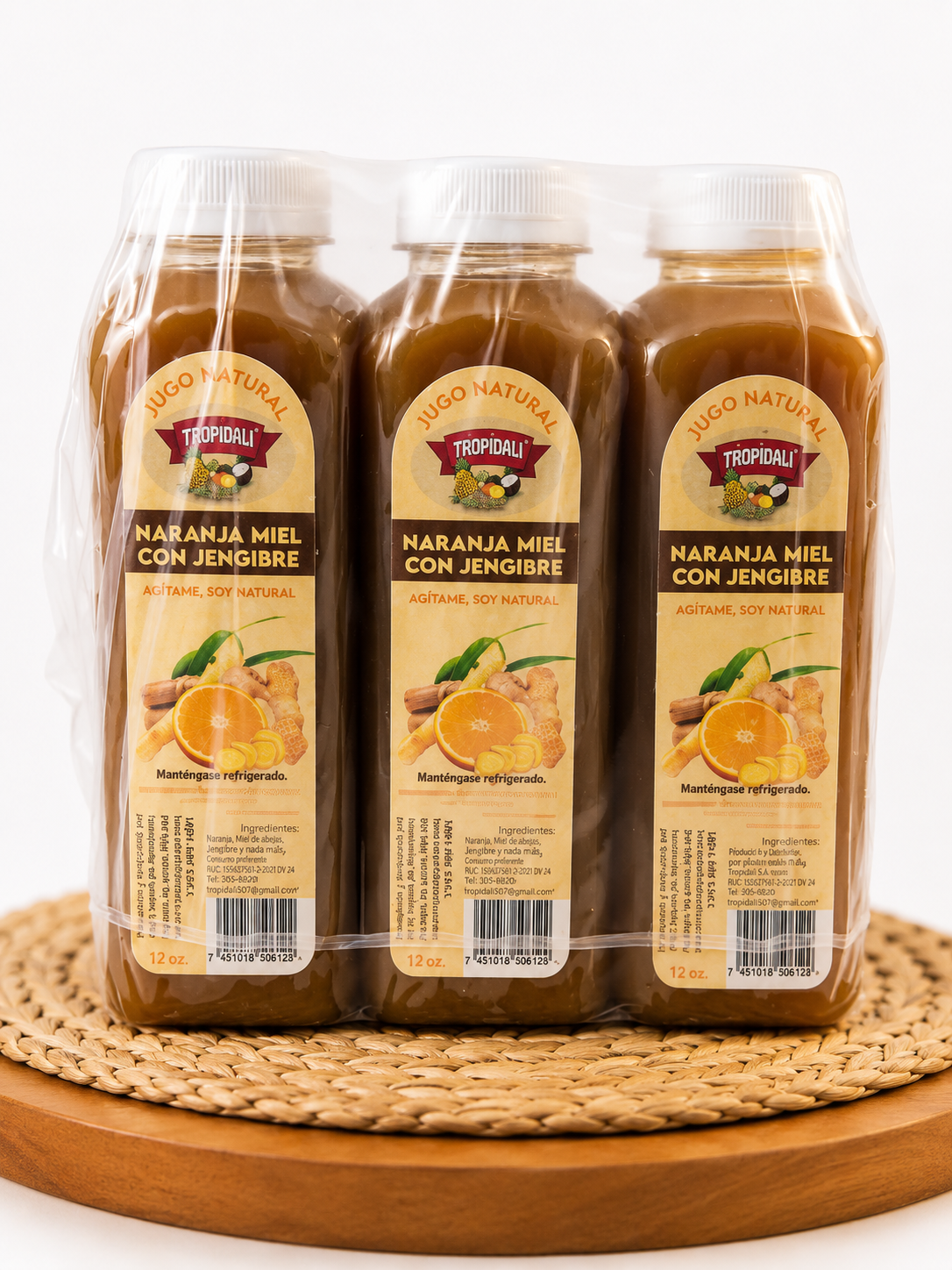 Jugo natural Naranja Miel con Jengibre - Tropidali