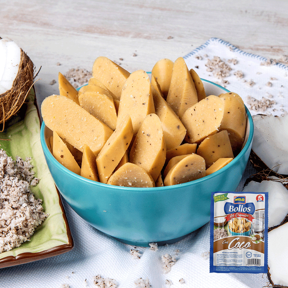 Bollo de Maíz con Coco – MELO Alimentos
